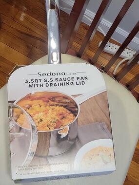 Sedona Kitchen 3.5QT Stainless Steel Sauce Pan - Silver